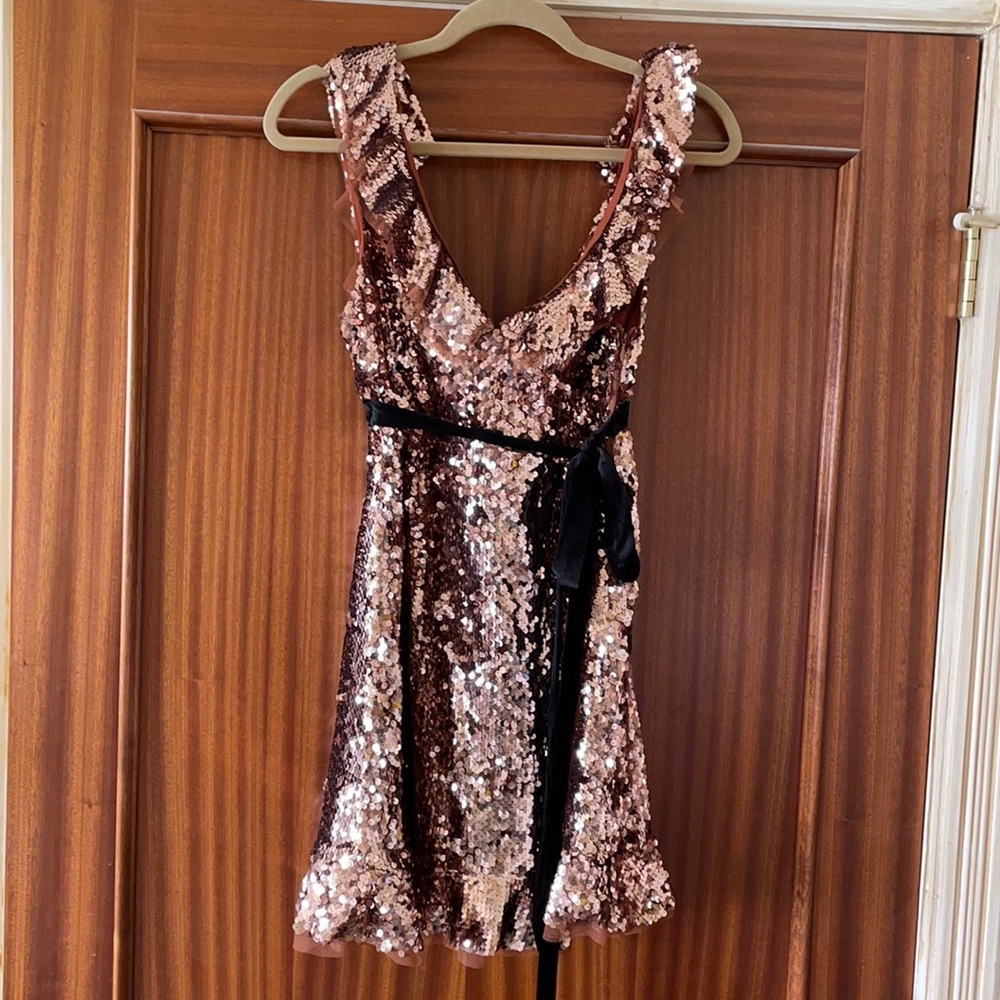 Beautiful bronze sequin mini dress